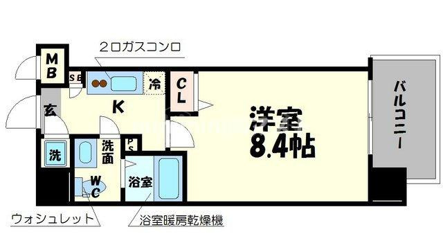 大阪市西区本田２丁目の賃貸マンションの間取り