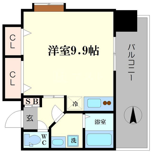 大阪市西区川口１丁目の賃貸マンションの間取り