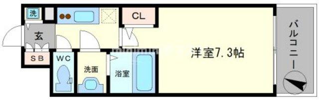 大阪市西区江戸堀２丁目の賃貸マンションの間取り
