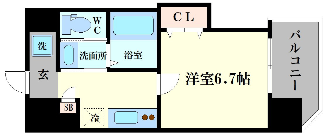 大阪市西区九条南２丁目の賃貸マンションの間取り