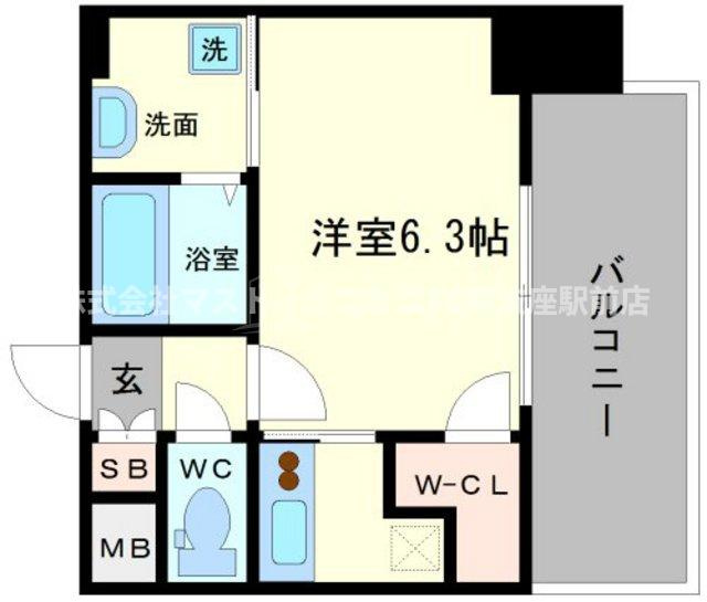 大阪市西区川口３丁目の賃貸マンションの間取り
