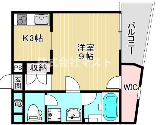 大阪市西区九条２丁目の賃貸マンションの間取り