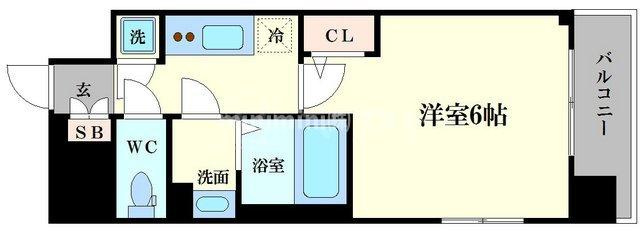 大阪市西区江戸堀３丁目の賃貸マンションの間取り
