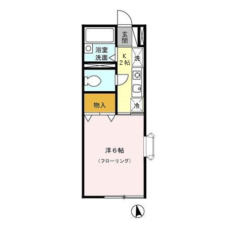 小平市学園西町１丁目のアパートの間取り