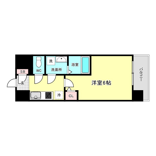 大阪市港区市岡元町２丁目の賃貸マンションの間取り