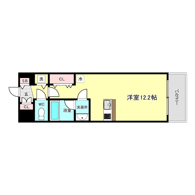 大阪市港区港晴２丁目の賃貸マンションの間取り