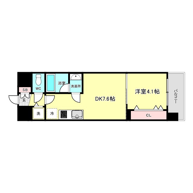大阪市港区港晴２丁目の賃貸マンションの間取り
