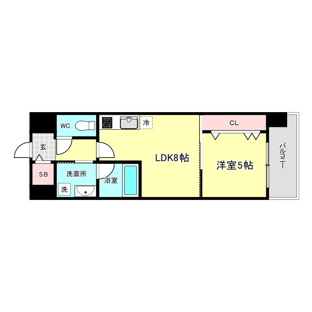 大阪市港区港晴２丁目の賃貸マンションの間取り