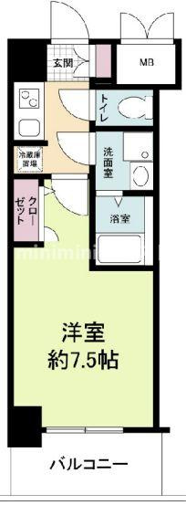 大阪市港区夕凪１丁目の賃貸マンションの間取り