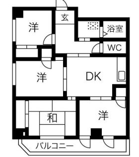 大阪市港区港晴４丁目の賃貸マンションの間取り
