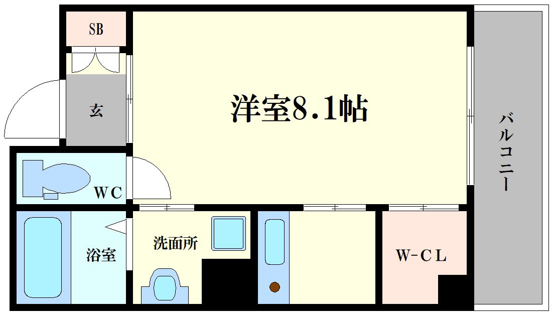 大阪市港区八幡屋１丁目の賃貸マンションの間取り