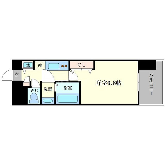 大阪市港区南市岡２丁目の賃貸マンションの間取り