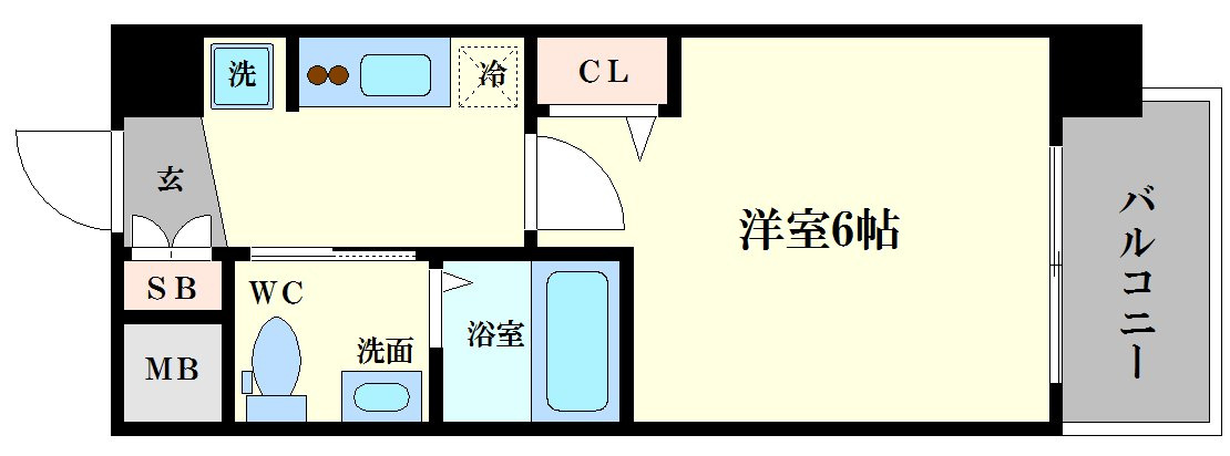 大阪市港区市岡元町１丁目の賃貸マンションの間取り