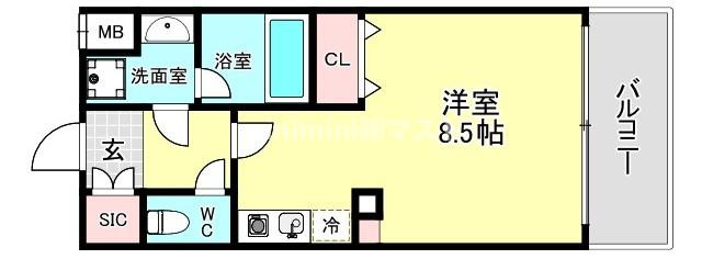 大阪市港区波除３丁目の賃貸マンションの間取り