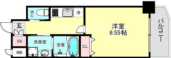 大阪市港区磯路２丁目の賃貸マンションの間取り