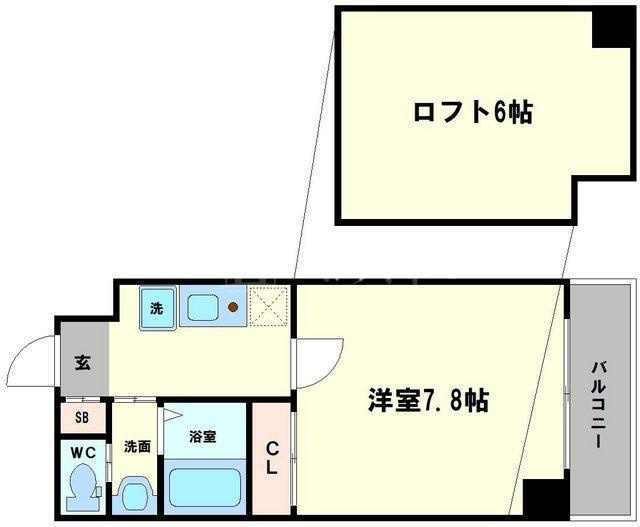 大阪市港区築港１丁目の賃貸マンションの間取り