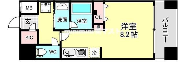 大阪市港区波除３丁目の賃貸マンションの間取り