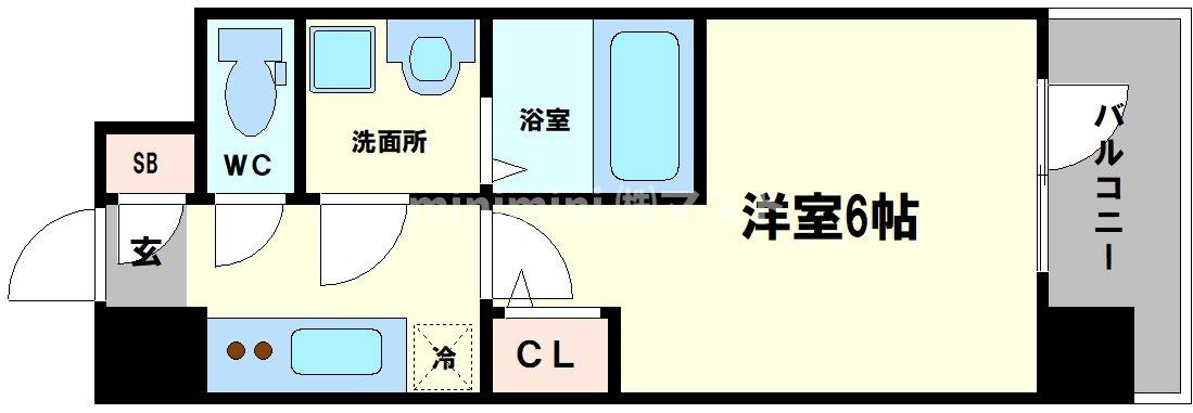 エスリード弁天町グランツの間取り