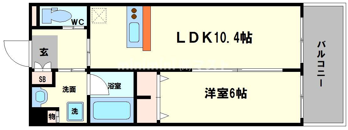 大阪市福島区鷺洲５丁目の賃貸マンションの間取り