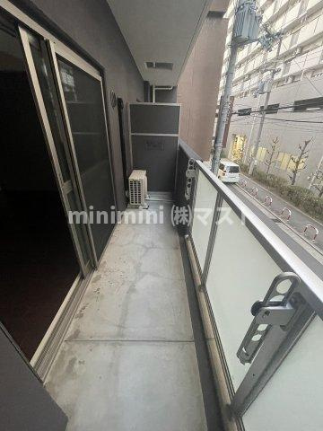 大阪市福島区福島３丁目の賃貸マンションのバルコニー