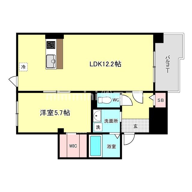 大阪市福島区吉野５丁目の賃貸マンションの間取り