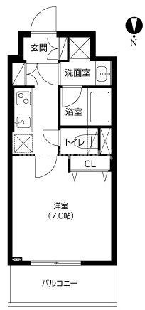 大阪市福島区福島７丁目の賃貸マンションの間取り