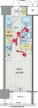 大阪市福島区海老江５丁目の賃貸マンションの間取り