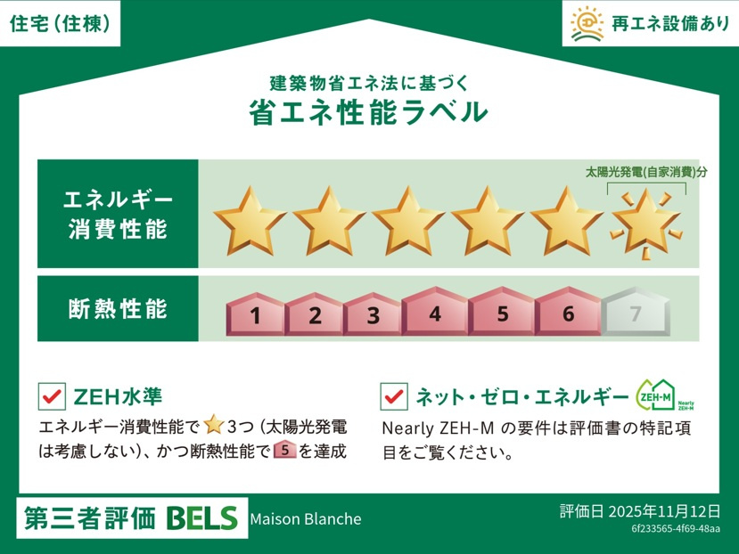 （仮称）矢来町メゾン　東棟の省エネ性能ラベル