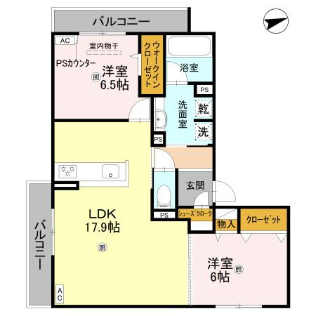 【間取り】 | (仮称)D-ROOM高槻市寿町