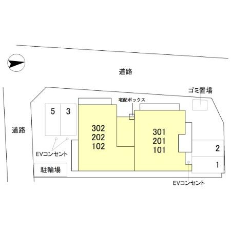 【区画図】 | (仮称)D-ROOM高槻市寿町