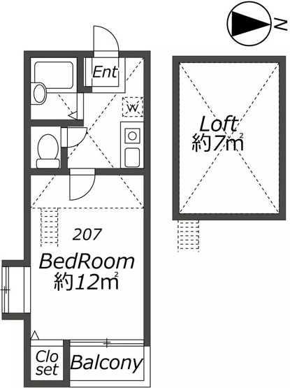 【間取り】 | AP1158 コスモツィンズ 207 | 




