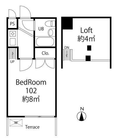 AP1043 クレスト武蔵野 102の間取り|




