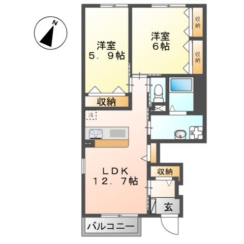 【間取り】 | マノワールⅠ