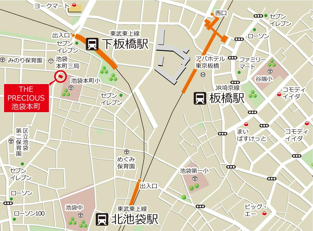 ＴＨＥ　ＰＲＥＣＩＯＵＳ　池袋本町の周辺