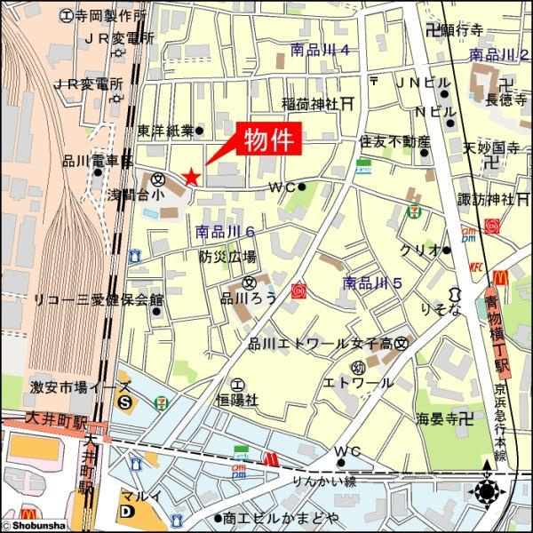 大井町タウンハウスの地図
