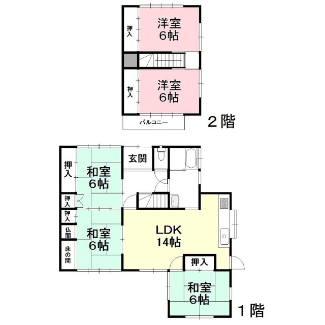 門間貸家の間取り