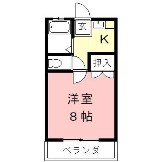 岐阜市月丘町３丁目のアパートの間取り