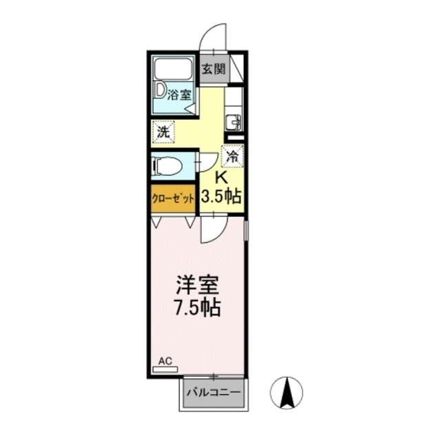 クレール竹原の間取り