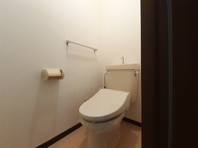 アパルトマン中央のトイレ|落ち着いた色調のトイレです