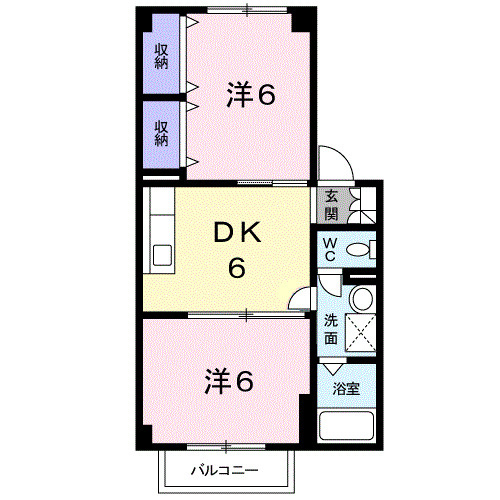 アパルトマン中央の間取り