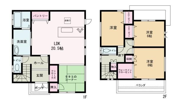 泉南郡田尻町吉見　中古戸建の間取り