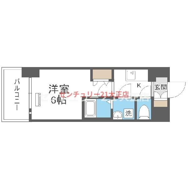 エスリード弁天町ルシェンテの間取り