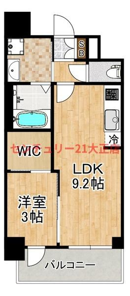 GENOVIA大阪大正の間取り