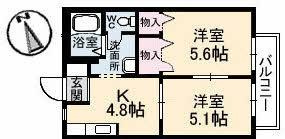 【間取り】 | クラージュ　C棟