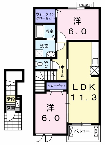 【間取り】 | プレジールＢ