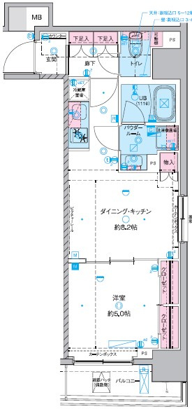 GENOVIA 東神田 green veilの間取り
