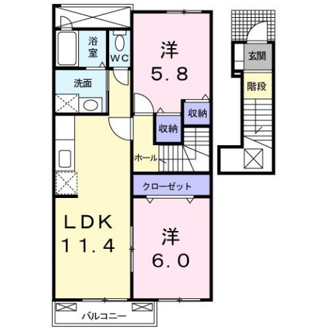 ランドマークけやきⅦ番館の間取り