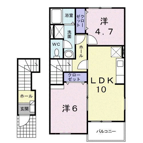ブライドガーデンⅠ　Ｂの間取り