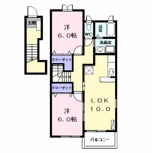 ＣＡＳＡ　ＹＯＳＨＩＺＵ　Ｂの間取り