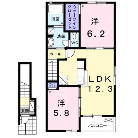オリーブＢの間取り